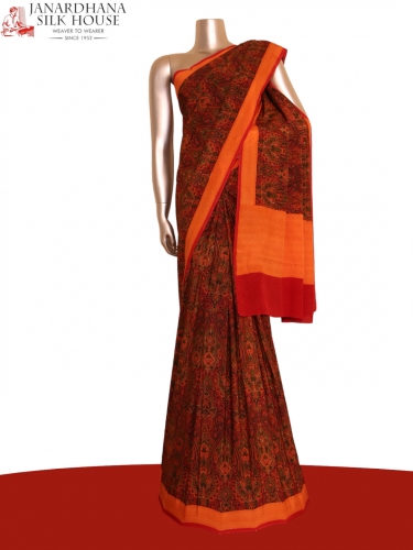 Exclusive Paisley Pure Crepe Silk Saree